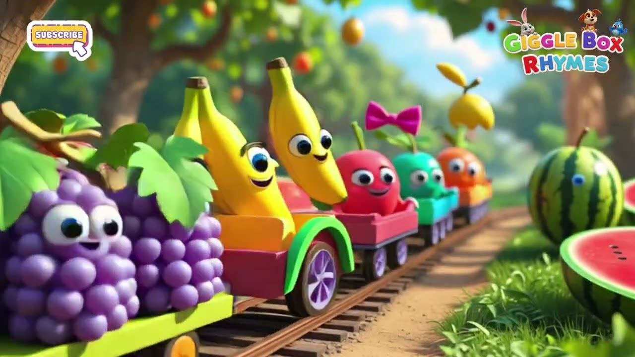 Fruity Friends Dance Party 🍎🍌🍉 | Fun Fruit Song for Kids | Wiggle & Bounce | Giggle Box Rhymes