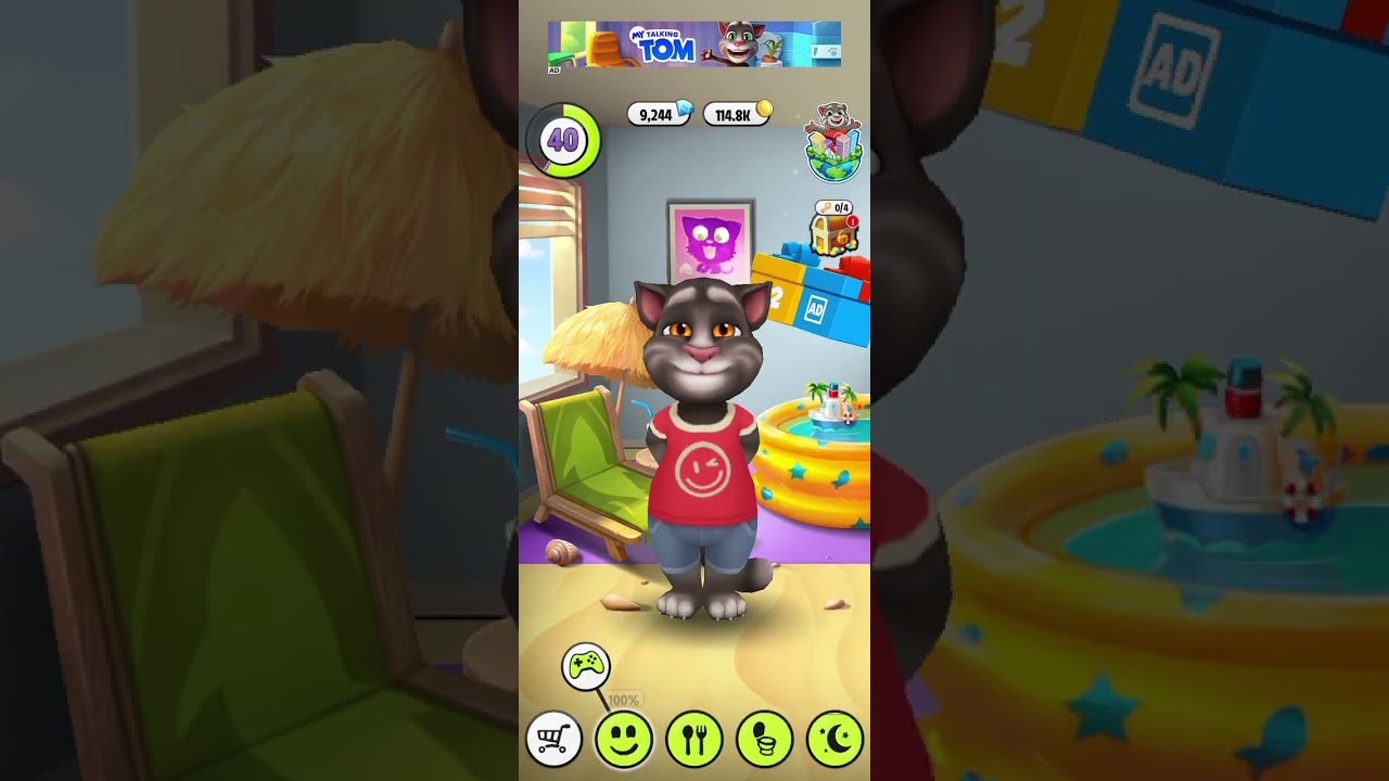 Talking Tom 😺 fun 😊 eating time 🍔🍔 new android version..031...game play 