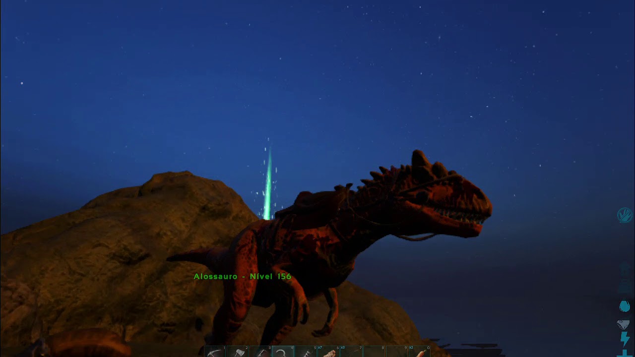 Ark vanilla - farmando com nosso alossauro