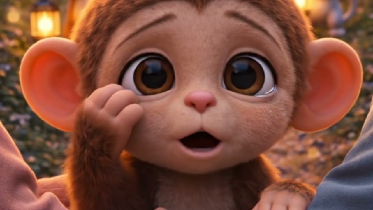 “Momo Followed the Lights 🌙🐵 | A Gentle Night Lesson