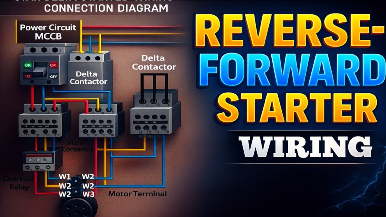 5 TYPE Control Wiring Reverse Forward Starter | Reverse Forward 5 TYPE Local Remote Connection R-DOL