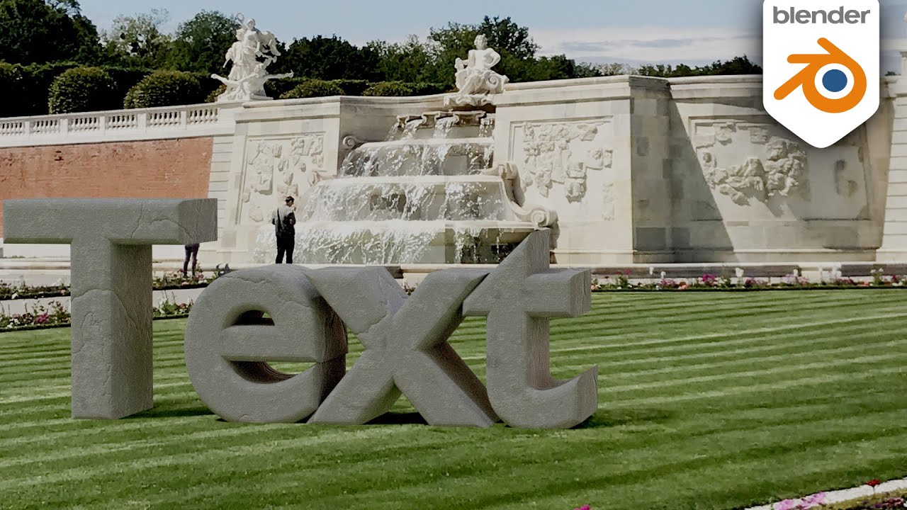 3D Text auf Foto  |  Blender Tutorial