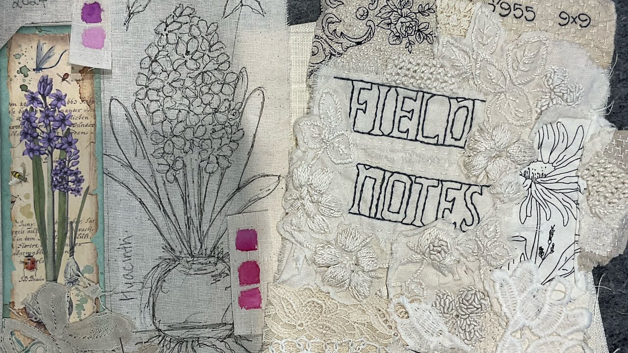 Part 7 Vol 6 Field Notes - Tribute to Edith Holden & By the Sea journal’s  #roxysjournalofstitchery