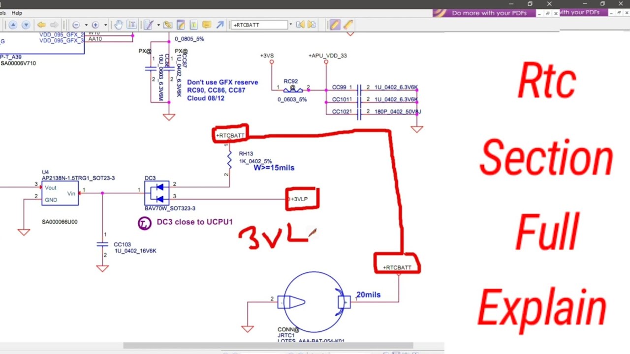 Rtc section full explain Schkmatic digram || Rtc Section explain #rtc