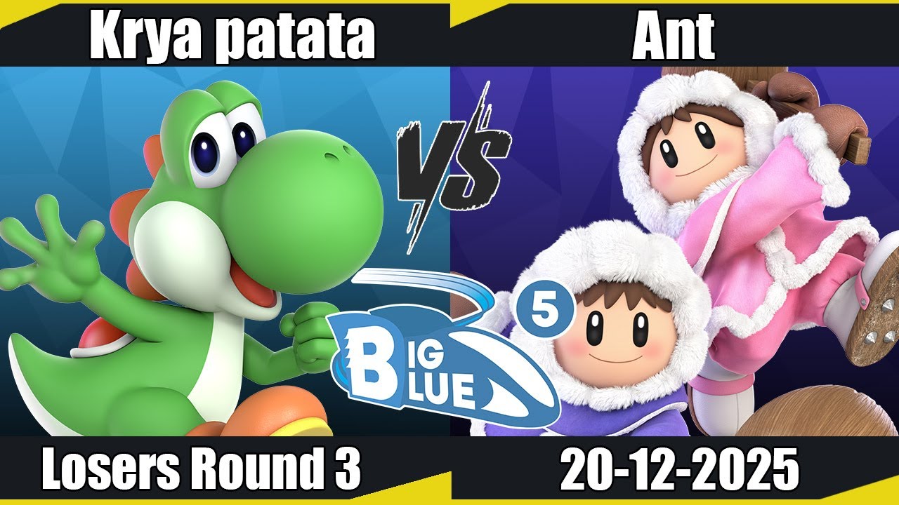 Big Blue 5 - Krya patata (Yoshi) vs Ant (Ice Climbers) LR3 - SSBU