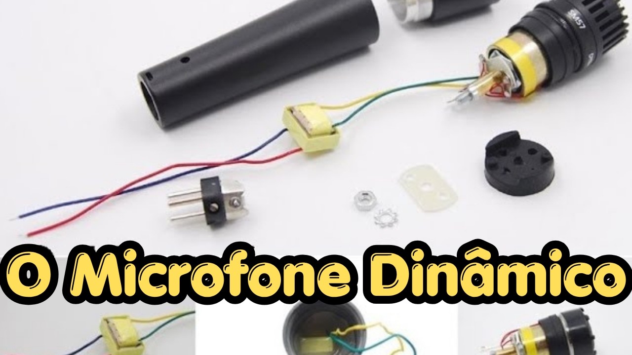 Microfone Dinâmico: funcionamento, construçāo vista explodida, analogias, o cardióde e como utilizar