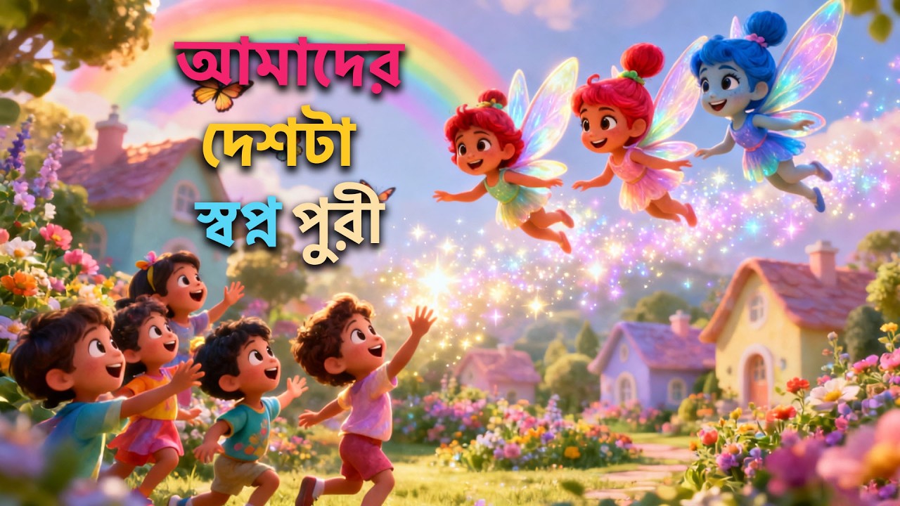 আমাদের দেশটা স্বপ্নপুরী নতুন 🧡 Bengali Kids Rhyme  বাংলা শিশু ছড়া গান  Mashi Pishir Jhuli