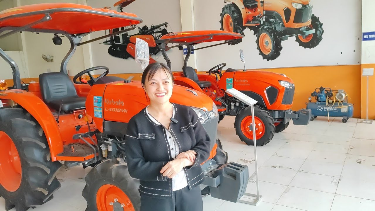 Cô chủ báo giá máy cày Kubota Thailand hàng khui hộp mới tinh.