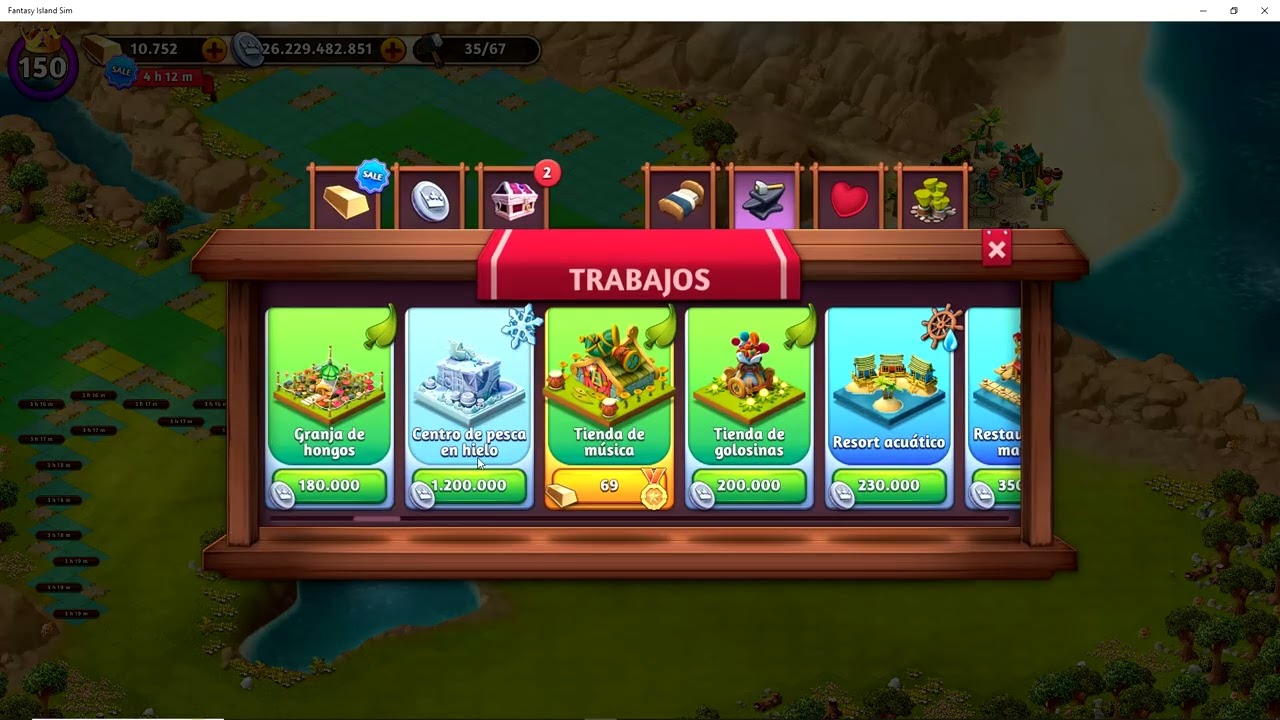 FANTASY ISLAND SIM: FUN FOREST ADVENTURE (DIA 570) LV 150 (MAX) (RANKING GLOBAL: 4721 - LOCAL: ?)