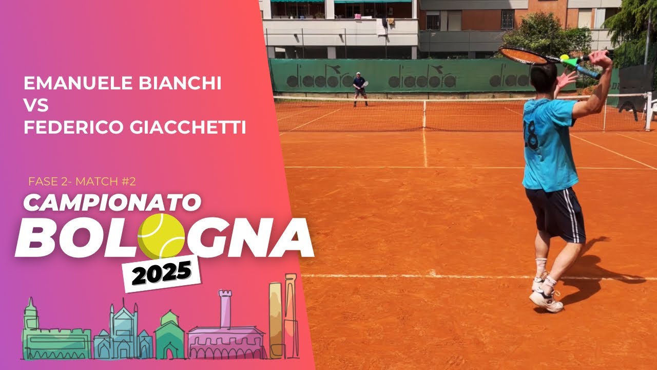 CONTRO FEDERICO e la sua RACCHETTA a DOPPIO MANICO! Campionato Bologna - Tennis Highlights