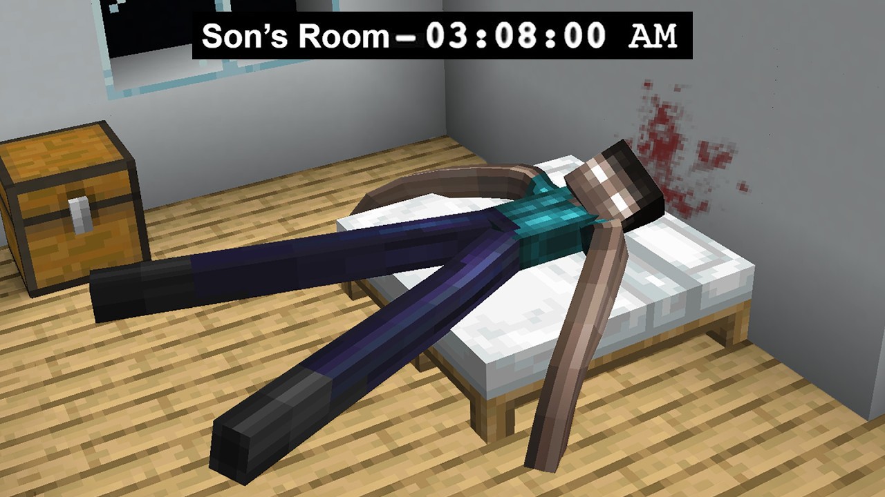 Her Brother Can't Stop Growing at Night in Minecraft...