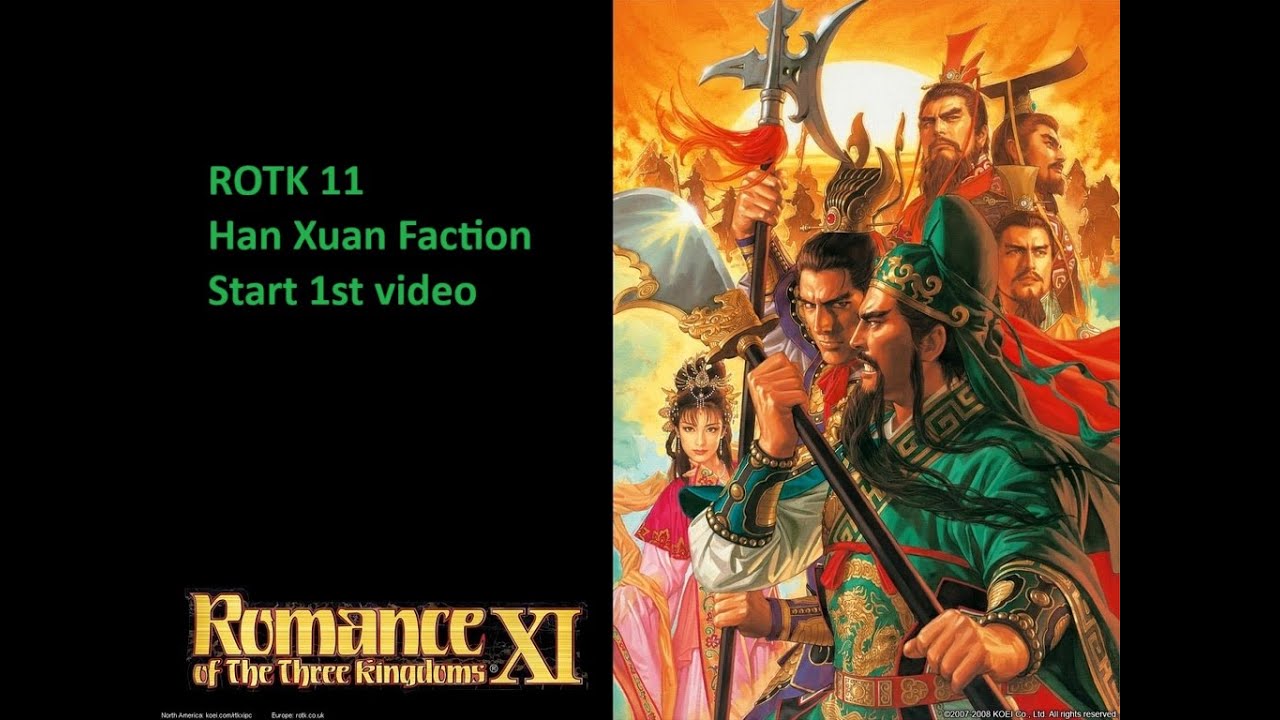 Rotk11 The Three Visits scenario Han Xuan faction 1st video