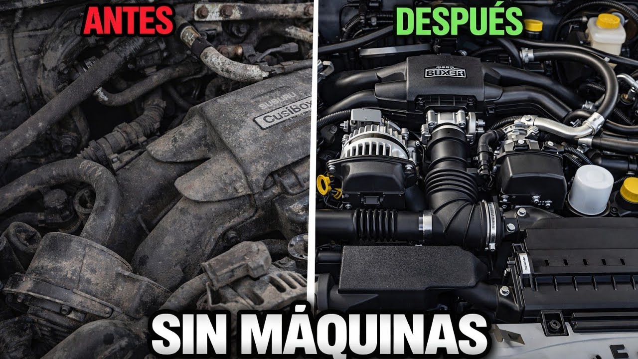 Como limpiar motor de coche SIN MAQUINAS