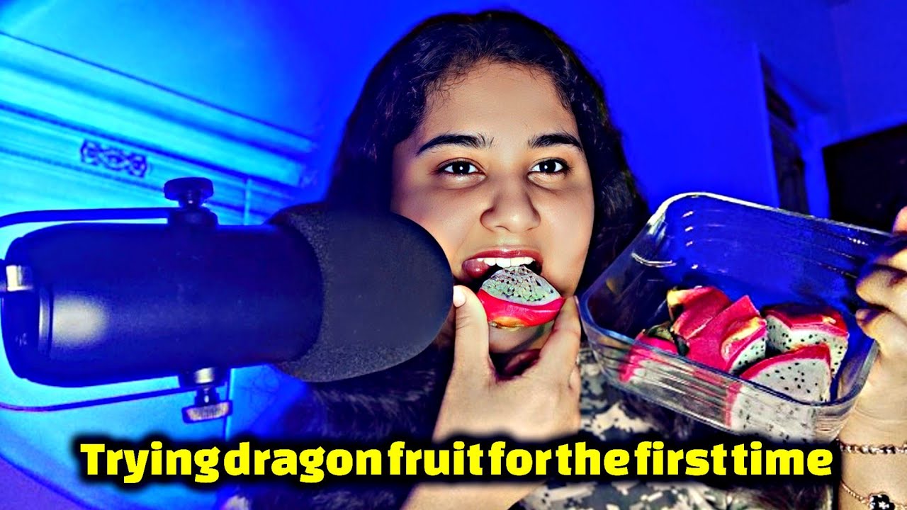 خوردن دراگون فروت برای اولین بار 🤤 | ASMR Dragon Fruit Taste Test