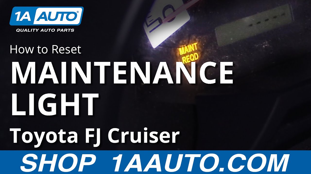 How to Reset Maintenance Light 07-14 Toyota FJ Cruiser