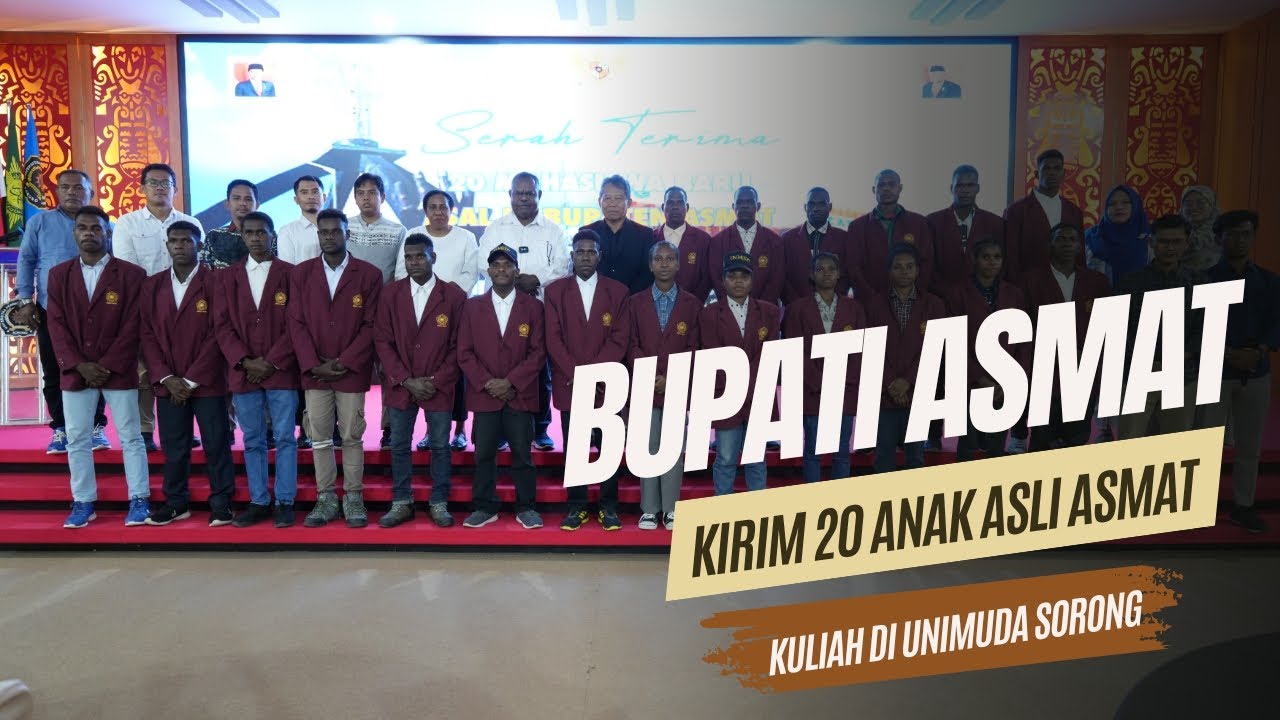 Bupati Asmat Kirim 20 Anak Asli Asmat Kuliah di Unimuda Sorong