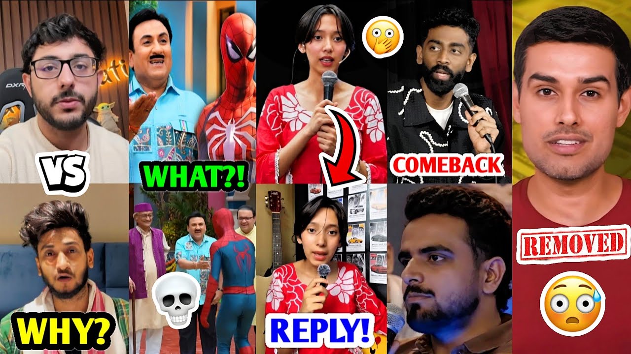 CarryMinati Vs Aaryan Kelvin?! 😳 Spiderman X TMKOC, Dhruv Rathee, Pranit More, India's got Latent |