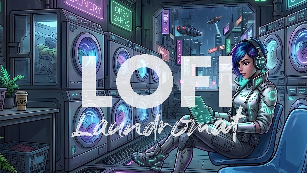 LOFI Laundromat 🌙 4 Hours of Deep Focus & Relaxing