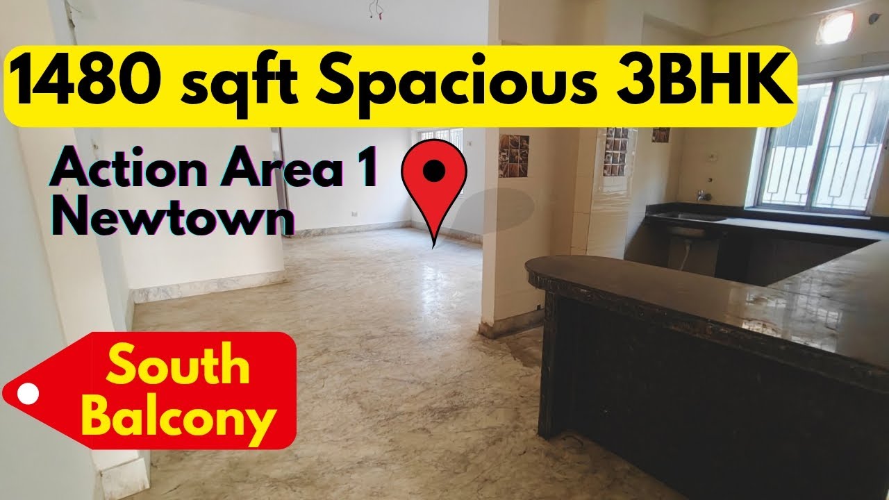 Spacious 3bhk flat with south facing balcony in action area 1 Newtown Kolkata #3bhkflat #3bed 