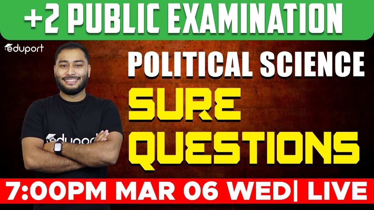 Plus Two Politics  Public Exam | Sure Questions | Eduport Humanities
