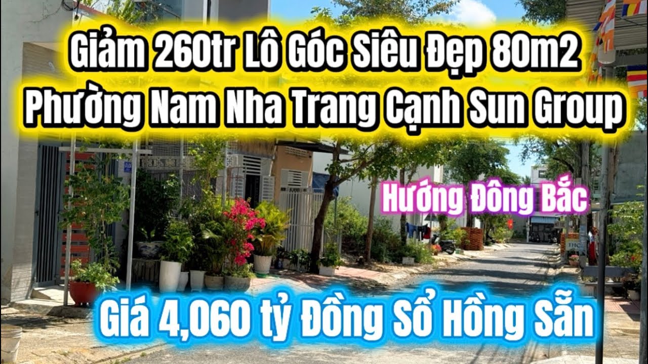 Chủ giảm 260tr lô đất 2 mặt tiền phường Nam Nha Trang Giá rẻ