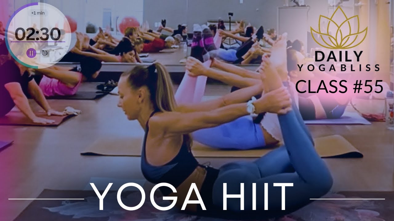 60-MIN POWERFUL YOGA HIIT WORKOUT (weight loss, toning, flexibility + abs) / DailyYogaBliss Flow #55