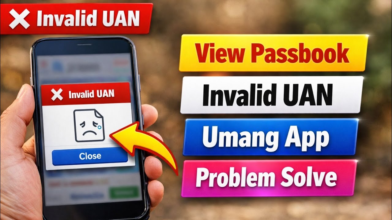 umang app view passbook invalid uan problem | umang app epfo passbook invalid uan number problem |
