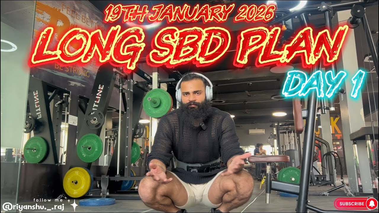 19th January 2026 | Day 1 Squat Bechpress Deadlift 🦍 SBD Long Plan | Squat Day 