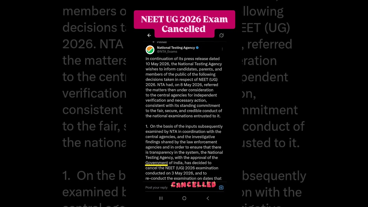 sarkari result SarkariResult.com NEET UG Exam Cancelled 2026