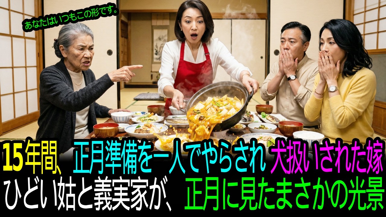 15年間正月準備を一人でやらされ 犬扱いされた嫁ひどい姑と義実家が正月に見たまさかの光景