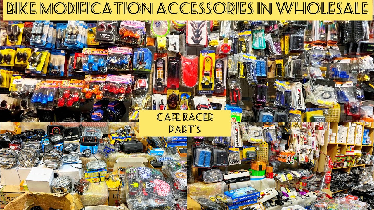 Bike Decoration & Modification Accessories in Wholesale🔥|| Cafe Racer Grips, Round Light|| BK Vlogs