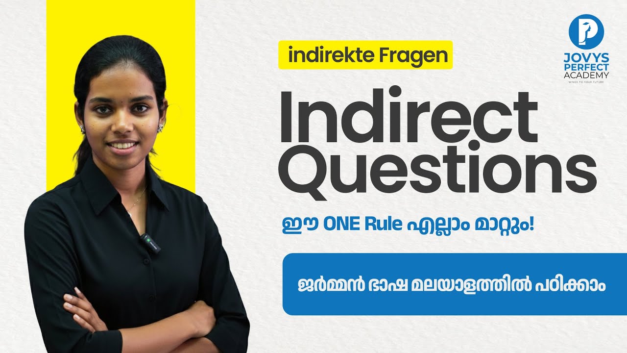 Indirect Questions | Indirekte Fragesätze | German A2 | ജർമ്മൻ ഗ്രാമർ മലയാളത്തിൽ German in Malayalam