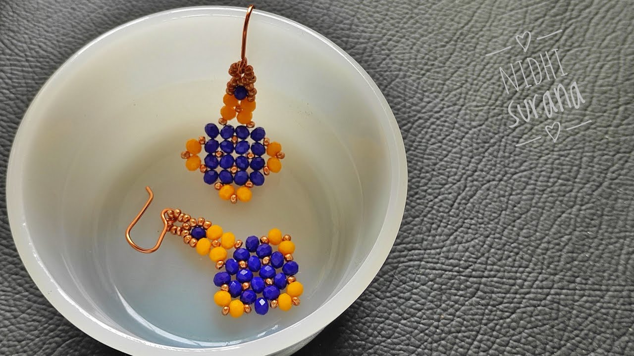 ⚜️How to make Crystal Earrings/ Beaded Jewelry/ Aretes Tutorial diy