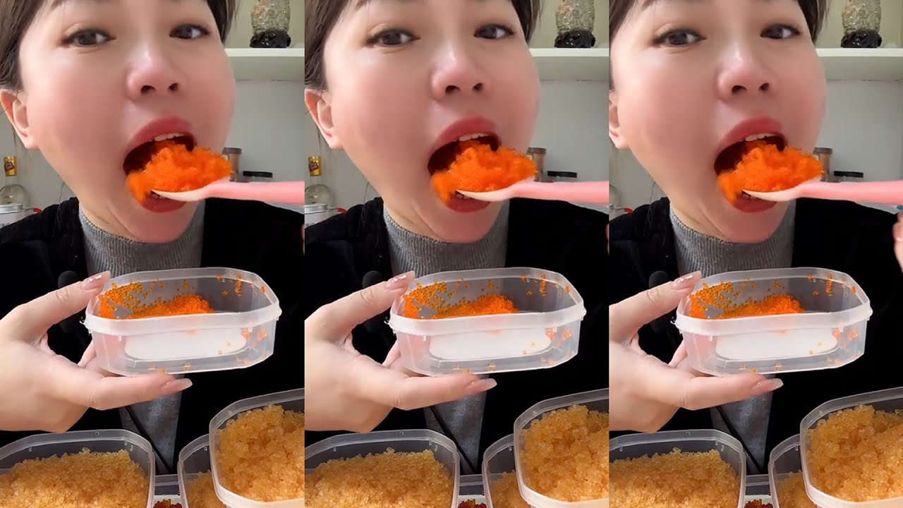 ASMR TOBIKO EGGS | FLYING FISH ROE | EXTREME EATING SOUNDS