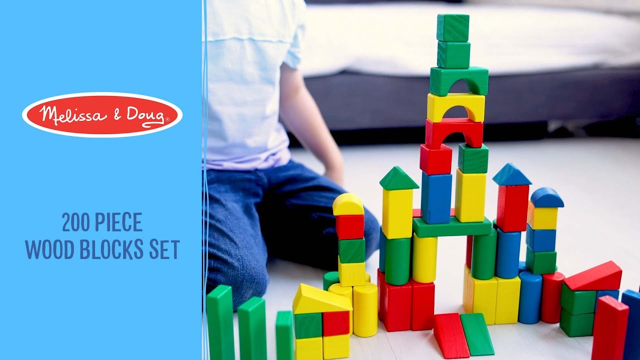 Melissa & Doug 200 Piece Wood Blocks Set