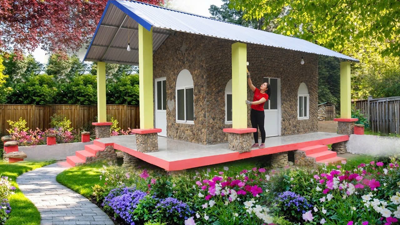 Completed Building New Stone House 2025 - Truck Driver Girl DIY House
