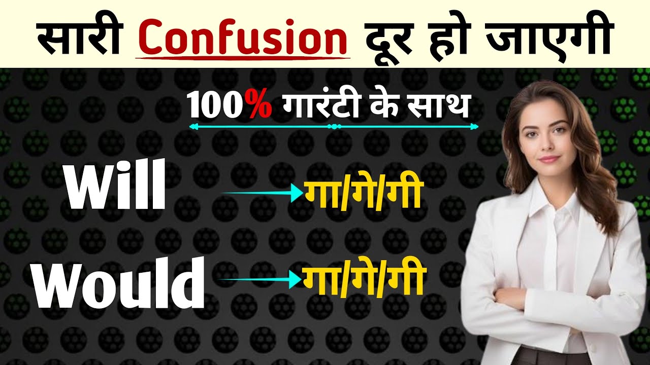 Will vs Would || Difference between "Will & Would"  with Hindi Explanation || Uses of Would