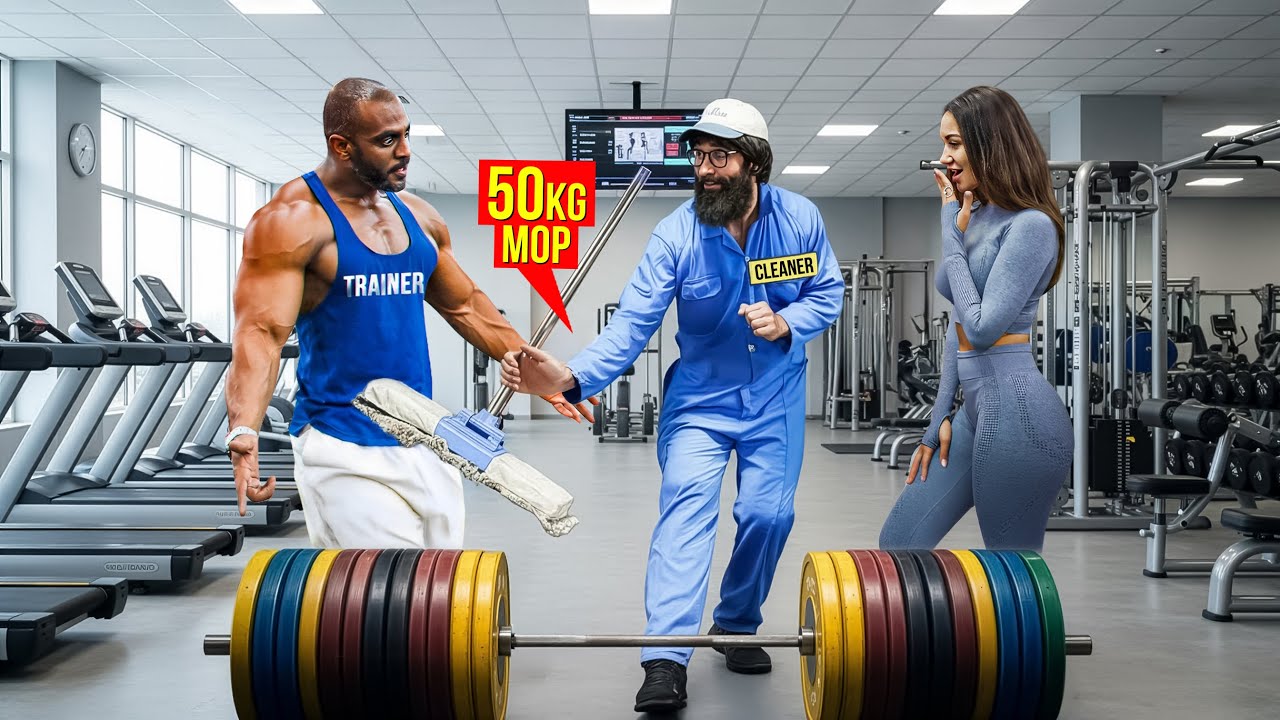 ELITE Powerlifter ANATOLY Lifts 50KG Mop in the Gym… Everyone Was Shocked! 😱💪🧹#3