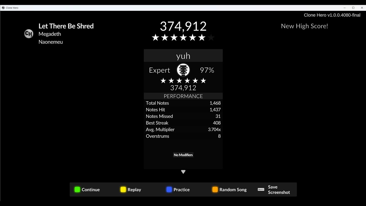 Let There Be Shred - Megadeth 97% (374,912)