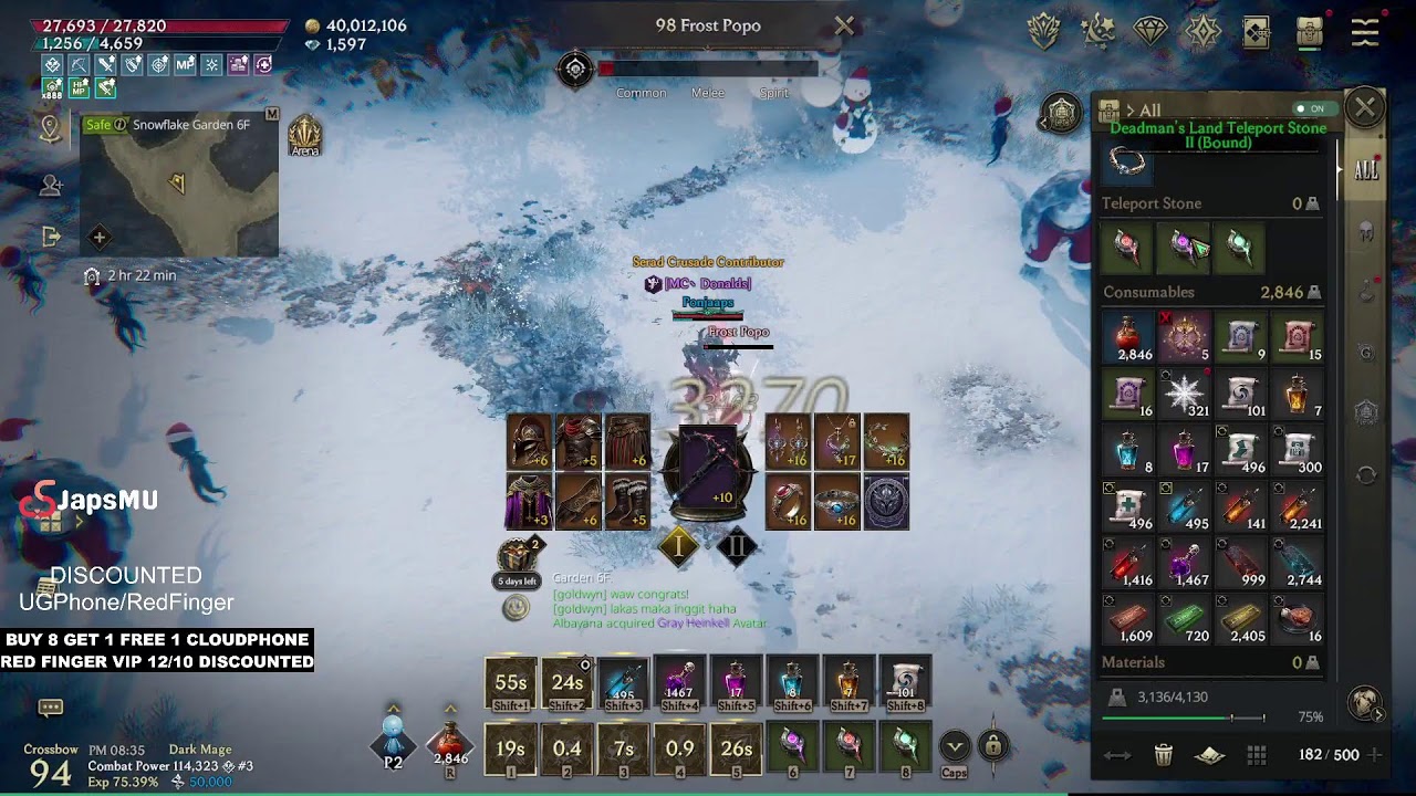 stream sa gabi. 115k+ CP Crossbow #lordnineinfiniteclass #LORDNINE