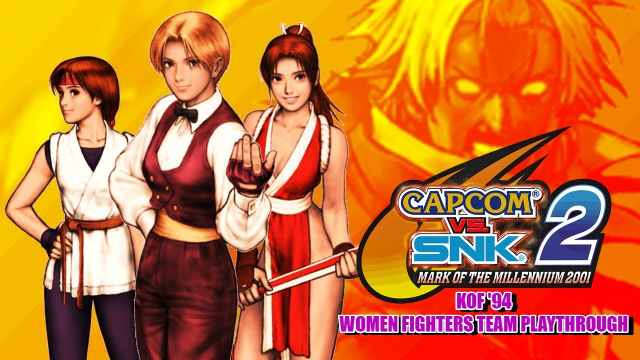 Capcom vs. SNK 2: KOF '94 Women Fighters Team -Ratio Match- Playthrough (1080P/60FPS)
