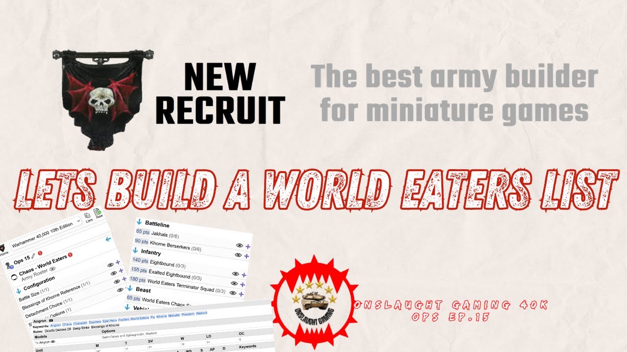 New Recruit Army Builder | Warhammer 40K