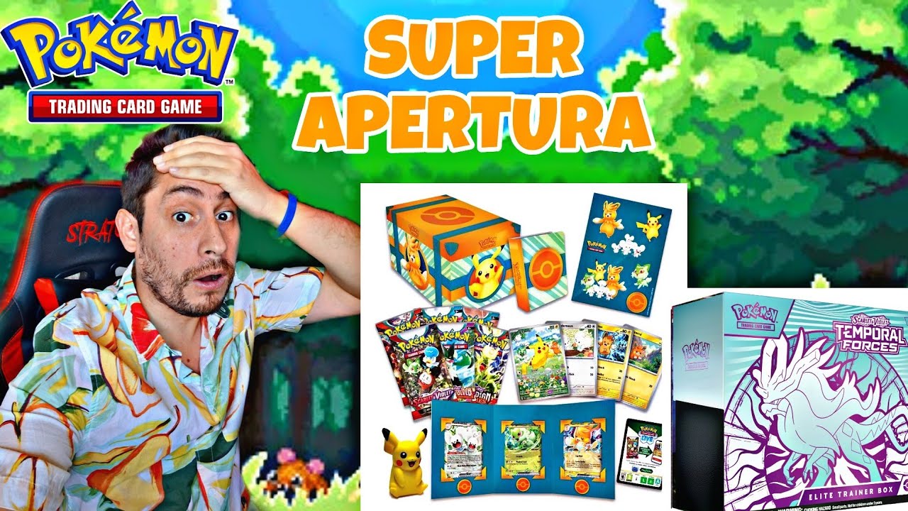 APERTURA ELITE TRAINER BOX TEMPORAL FORCES EN ESPAÑOL/ AERTURA POKEMON TCG PALDEA ADVENTURE CHEST