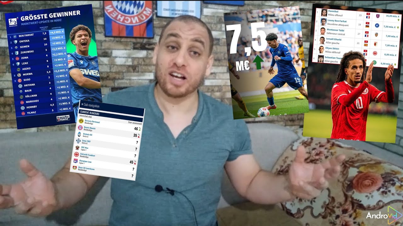 إرتفاع صاروخي في القيمة التسويقية لؤي بن فرحات😍🇹🇳الأول في المنتخب و الأول في الدوري الألماني🔥
