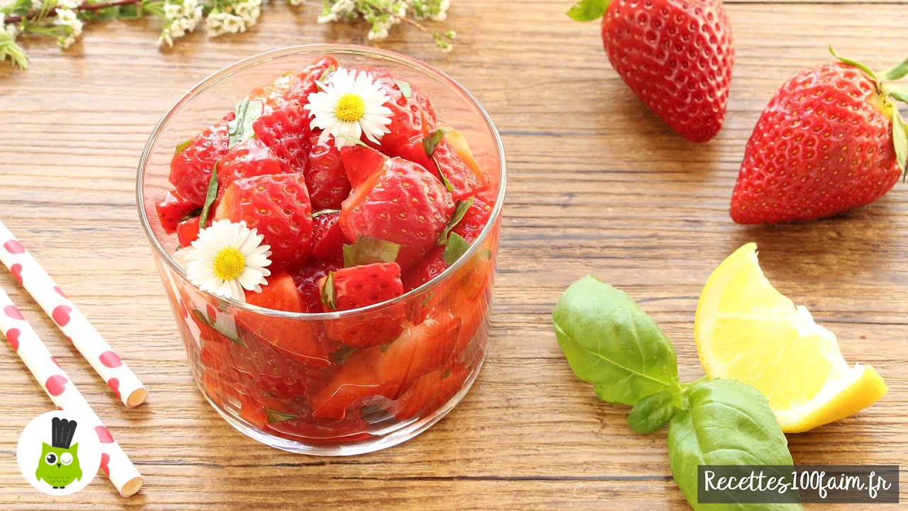 🍓 Salade de fraises, balsamique, citron & menthe