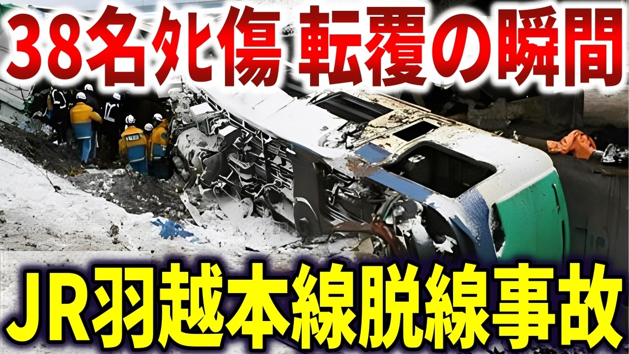 JR羽越本線特急いなほ脱線事故。猛吹雪でも転覆予測できず38名ﾀﾋ傷【ゆっくり解説】