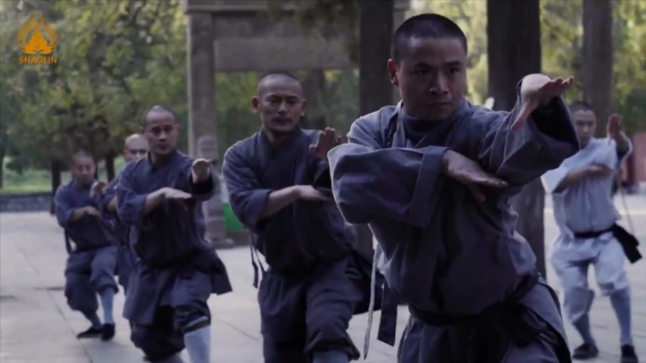 Shaolin Temple &ndash; Five Element Fist Group Performance | Motion at the Gate