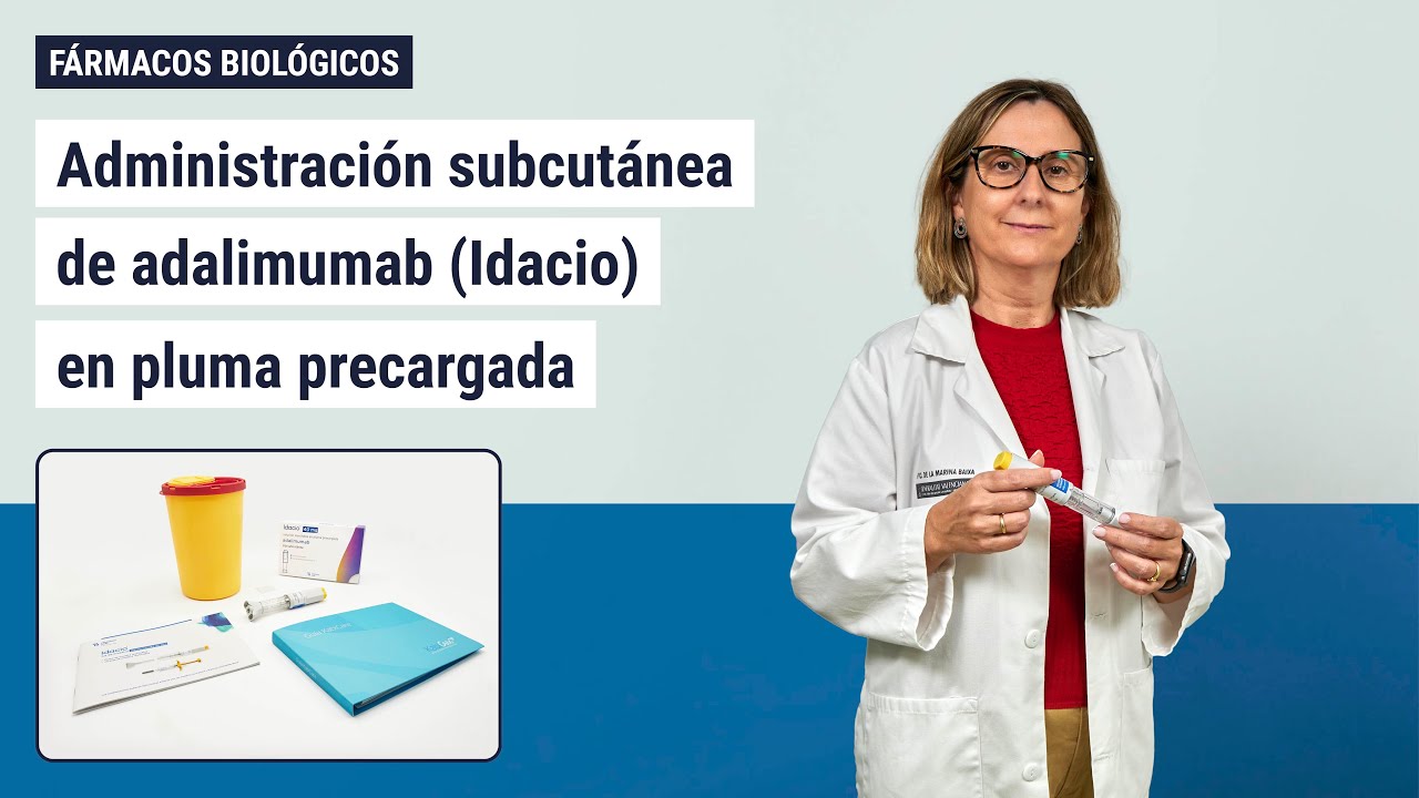 Administración subcutánea de adalimumab (Idacio) en pluma precargada