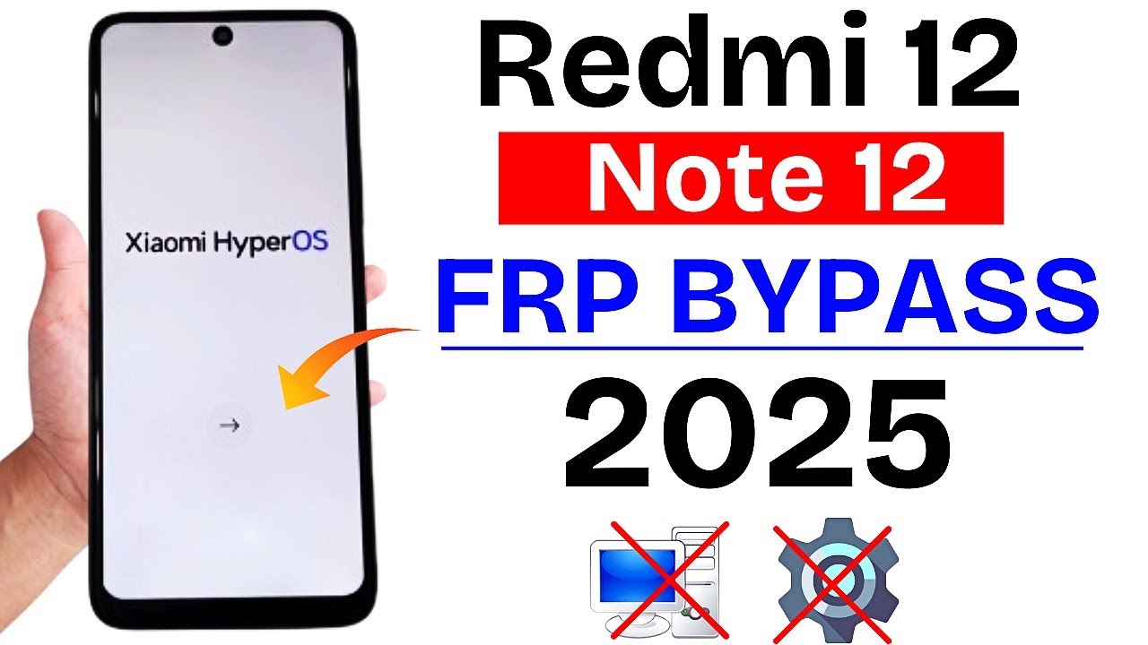 Redmi 12 / Note 12 Google/FRP BYPASS 2025 Setting Not Open | Redmi 12 HyperOS Remove Gmail ID Lock