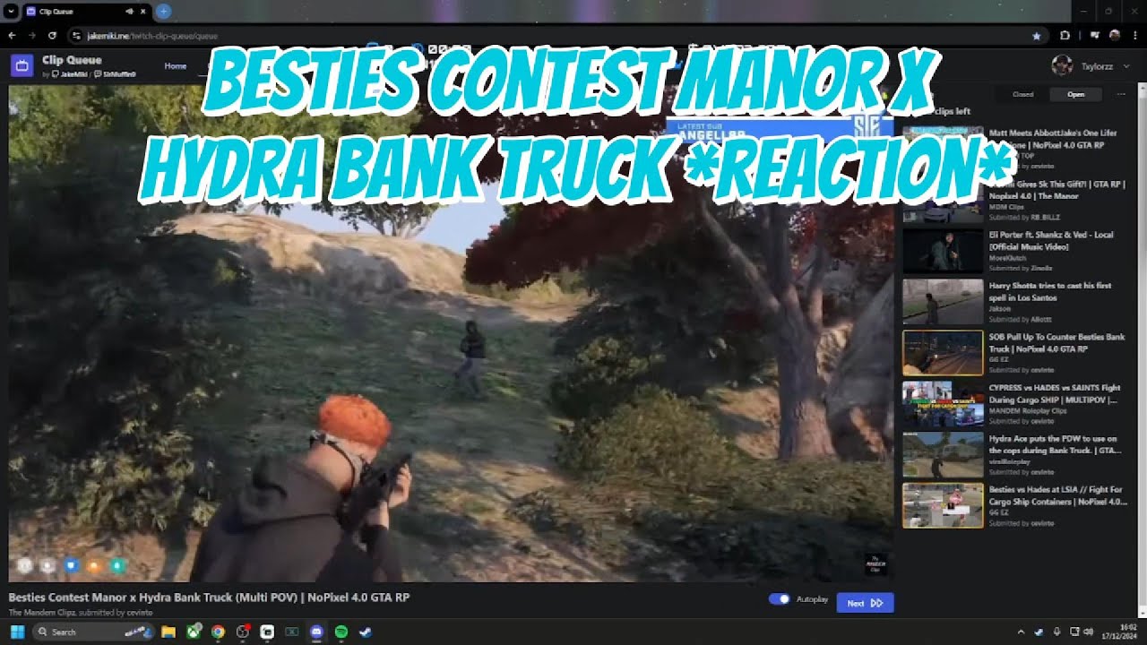 Taylor Reacts to Besties Contest Manor X Hydra Bank Truck | NoPixel 4.0 GTA RP